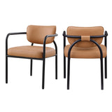 Recency Mid-Century Modern Dining Chairs - Cognac
