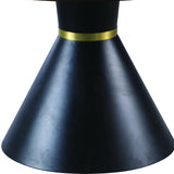 Henrietta 48" Round Pedestal Dining Table with Gold Trim Ring