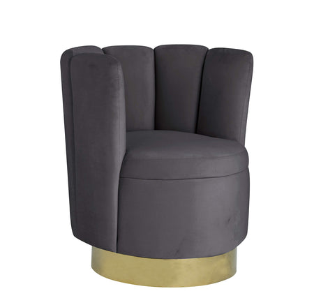 Modern Velvet New Swivel Accent Chair in Grey