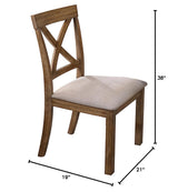 Janet Transitional Wood Dining Chairs - side view
