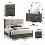 Venice Stone Gray Bedroom Set — Queen & King — product view 10
