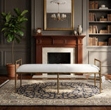 Rocento Modern Industrial Accent Upholstered Entryway Bench - back view