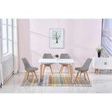 Modern Wood Dining Chair G01GC in Grey - front view - Grey