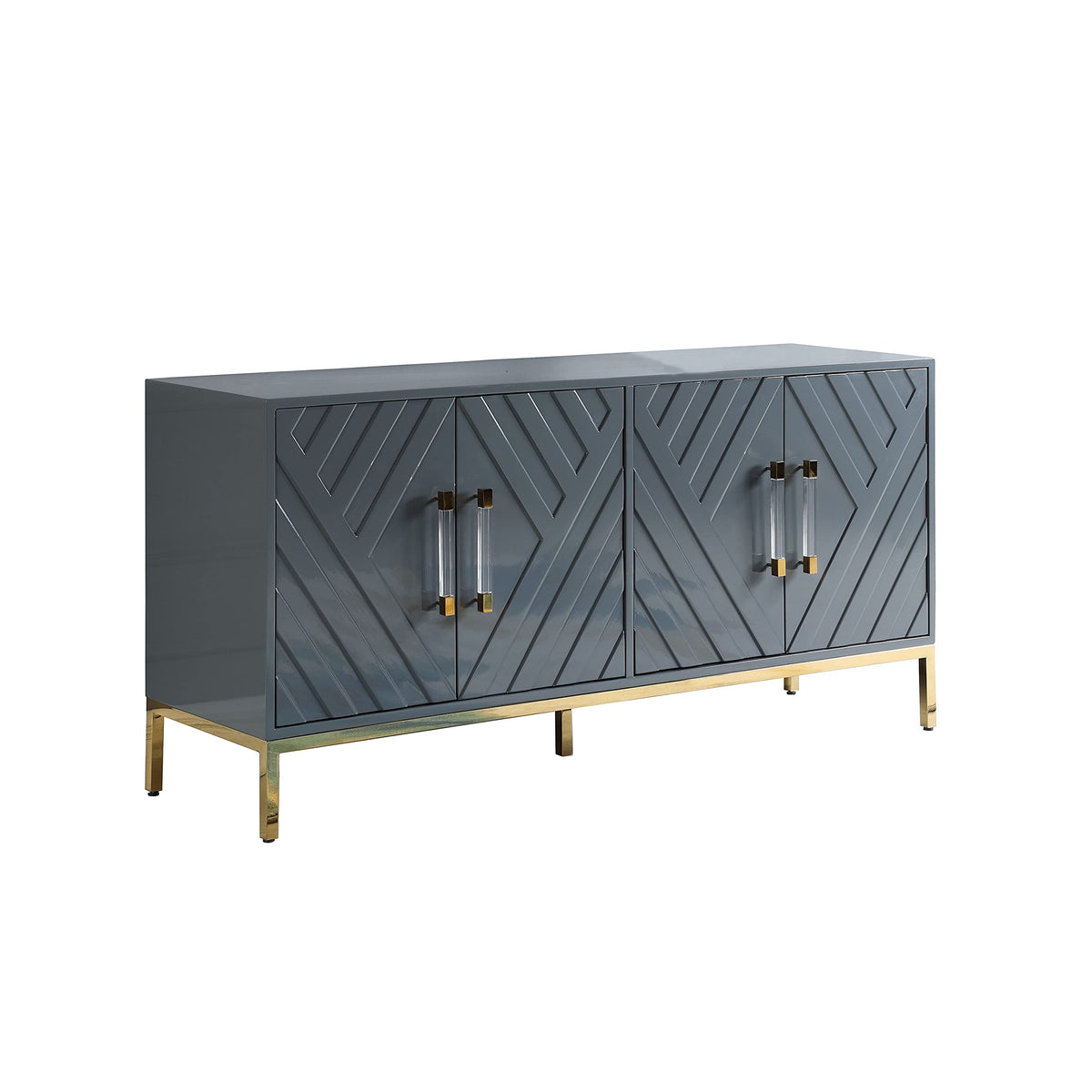 Tamari High Gloss Lacquer Sideboard/Buffet in Grey