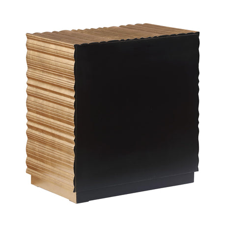 Tiffany End Table in Gold - angle view