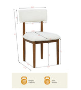 Yvetta Upholstered Cushion Fabric Mid-Century Modern Dining Chairs - side view