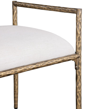 Rocento Modern Industrial Accent Upholstered Entryway Bench - angle view