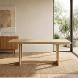 Cadewood 67" Mid-Century Modern Rectangle Dining Table - close-up