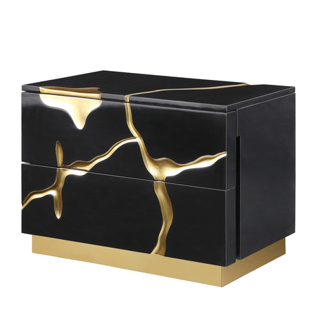 Trevello Modern Contemporary High-Gloss Lacquered Left Nightstand