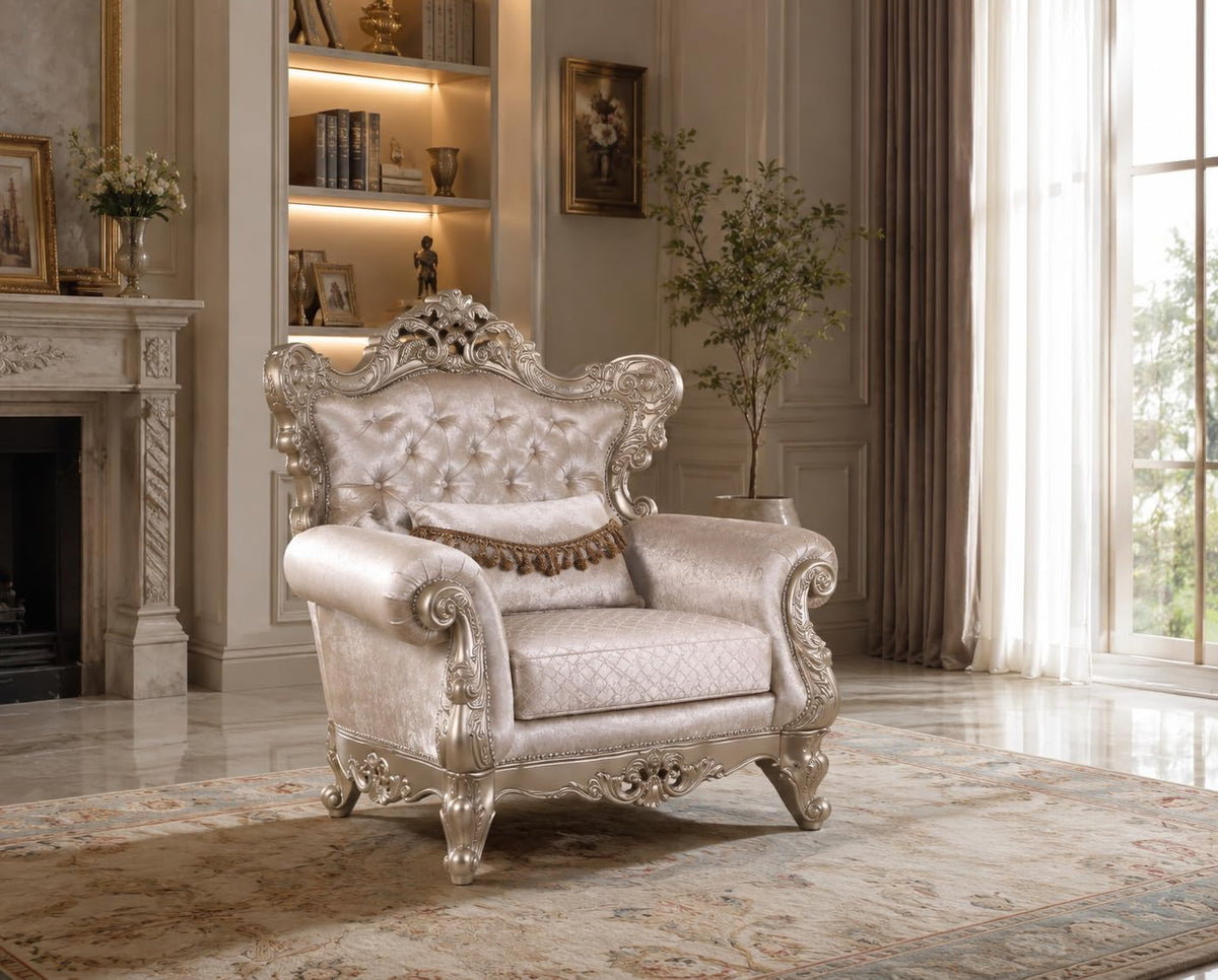 Emily Beige Accent Chair — product image 1
