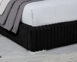 Uphoria Rabbit Velvet Modern Upholstered Eastern King Bed - back view