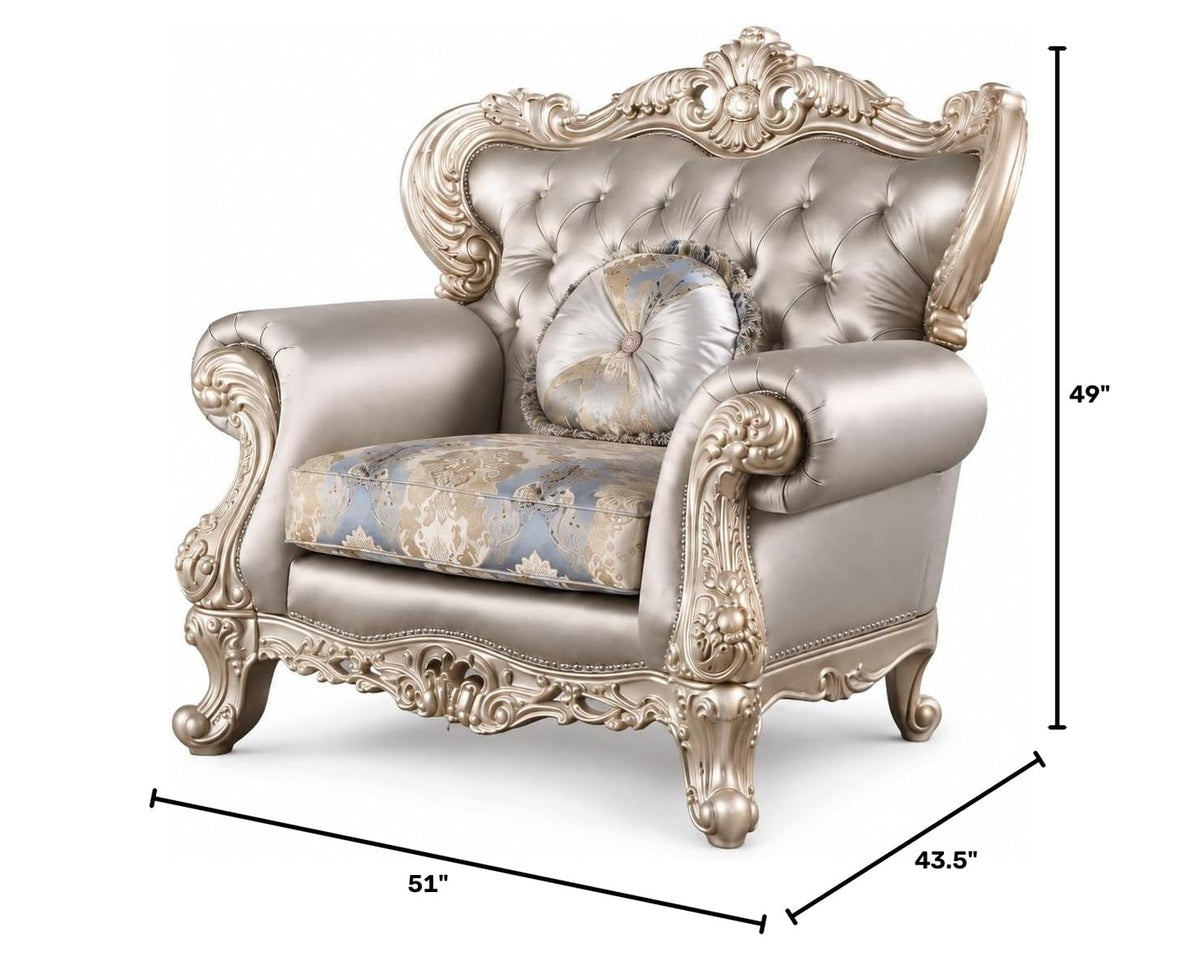 Ariel Champagne Accent Chair — product image 2