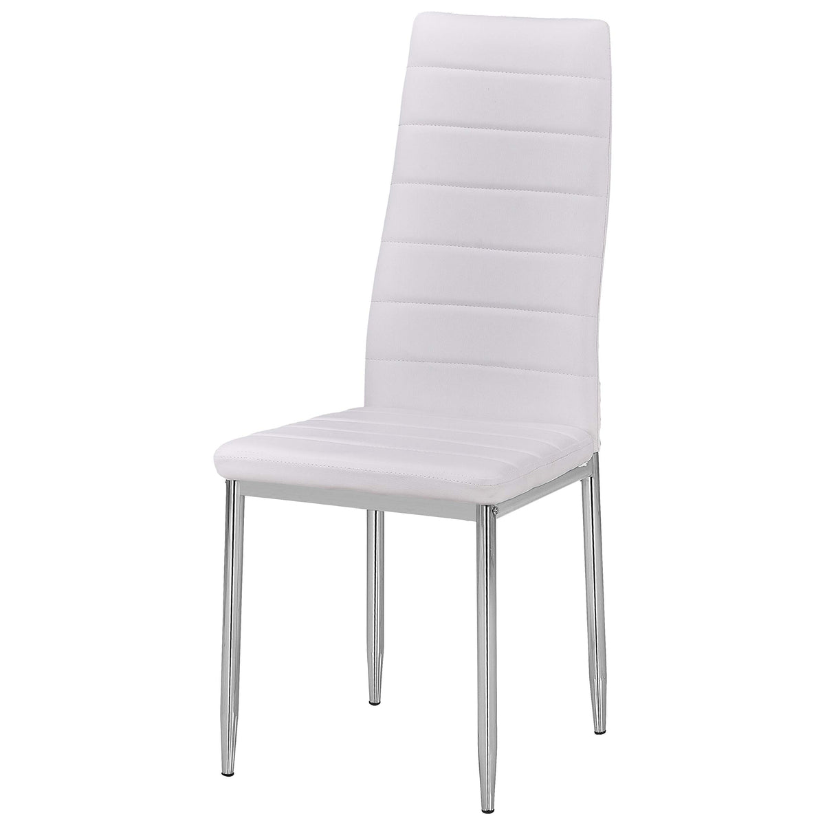 Trina Modern Mid-Century 5 Pcs Round Dining Set in White - detail view