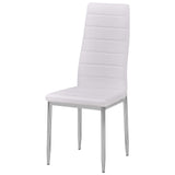 Trina Modern Mid-Century 5 Pcs Round Dining Set in White - detail view