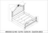 Belvedere 70" Queen Platform Wood Bed Frame - side view