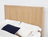 Daplen 47" Scandinavian Modern Platform Bed Frame, California King, Vertical Ribbed Design… - angle view