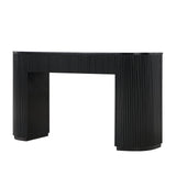 Quintet 52" Wide Mid-Century Modern Fluted Console Table