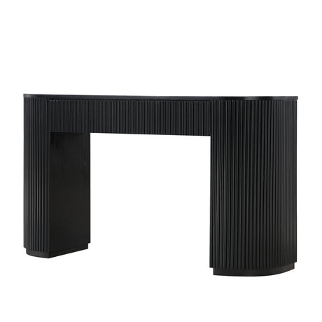 Quintet 52" Wide Mid-Century Modern Fluted Console Table