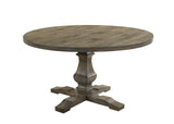 Newark 5-Piece Transitional Round Dining Set, Kitchen or Dining Room Furniture in Reclaimed… - back view