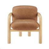 Tapporo Mid-Century Modern Accent Chair in Natural - detail view