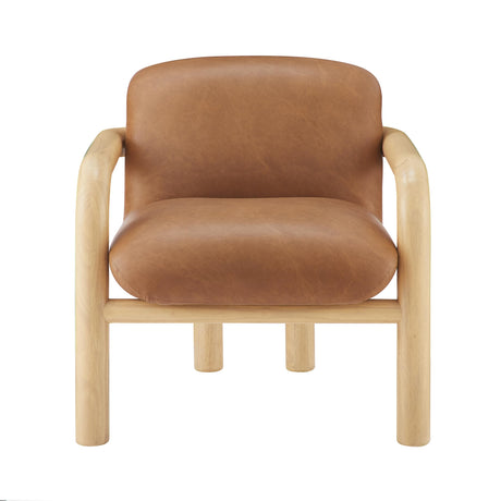 Tapporo Mid-Century Modern Accent Chair in Natural - detail view