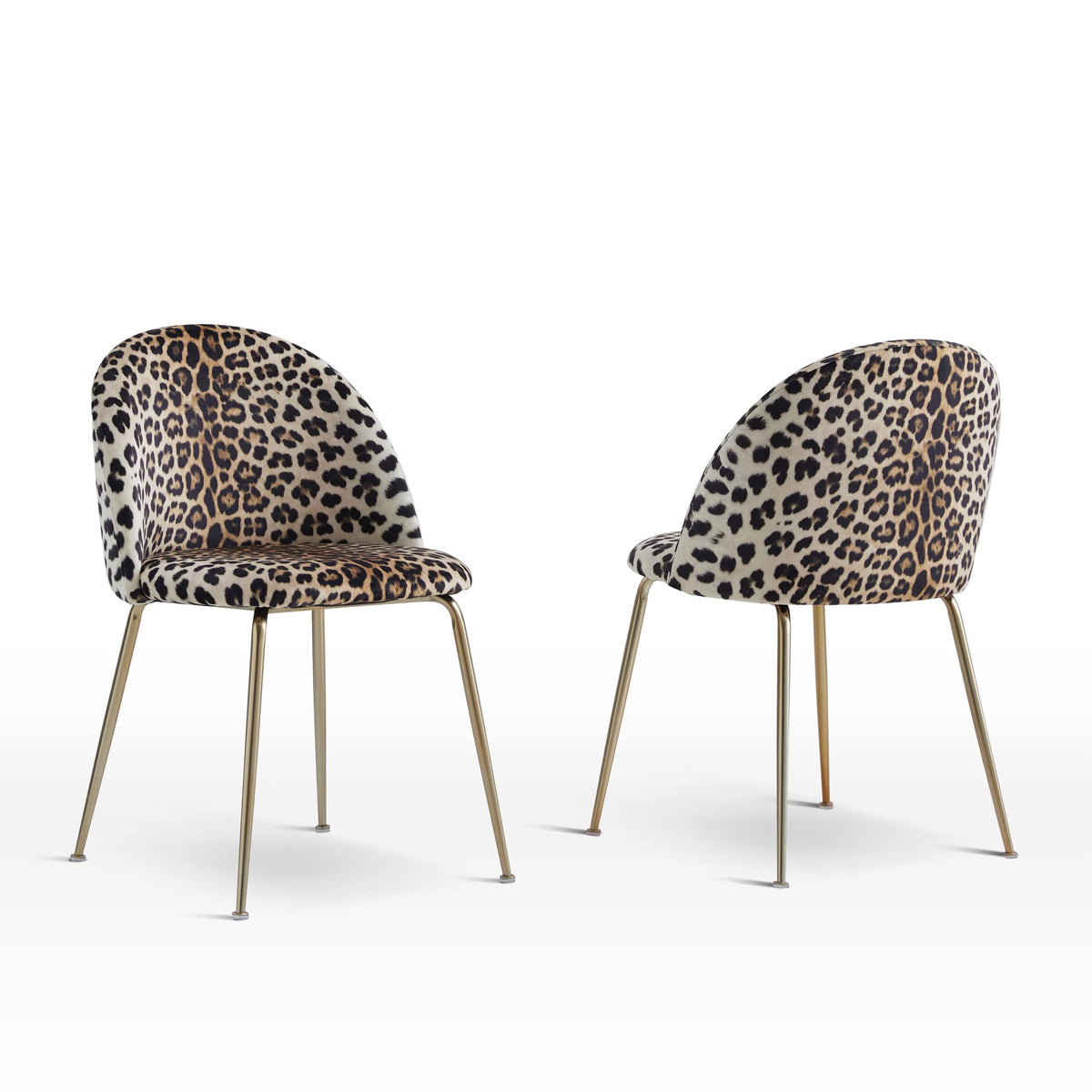 Tanisha Leopard Velvet Dining Chairs