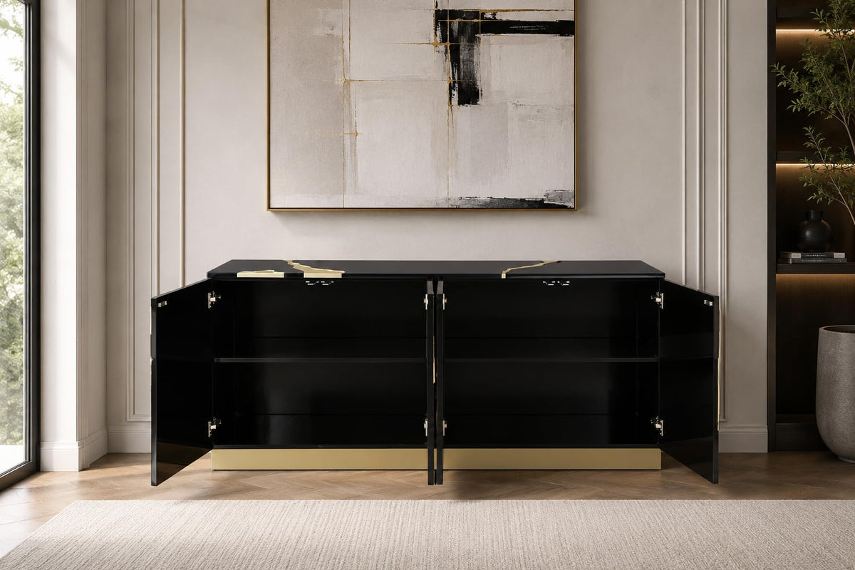 Taylor 66" High Gloss Lacquer Sideboard - front view