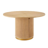 Tapelle 51" Round Storage Dining Table