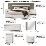 Cecilia White-cream Bedroom Set — Queen & King — product view 11