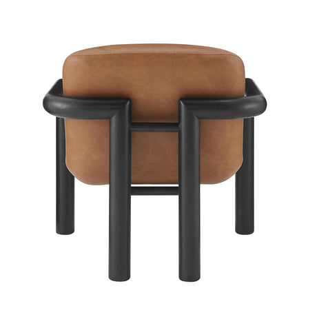 Tapporo Mid-Century Modern Accent Chair in Black - room setting