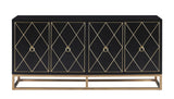 Tabitha 64" Modern Lacquer Sideboard Buffet Cabinet - detail view