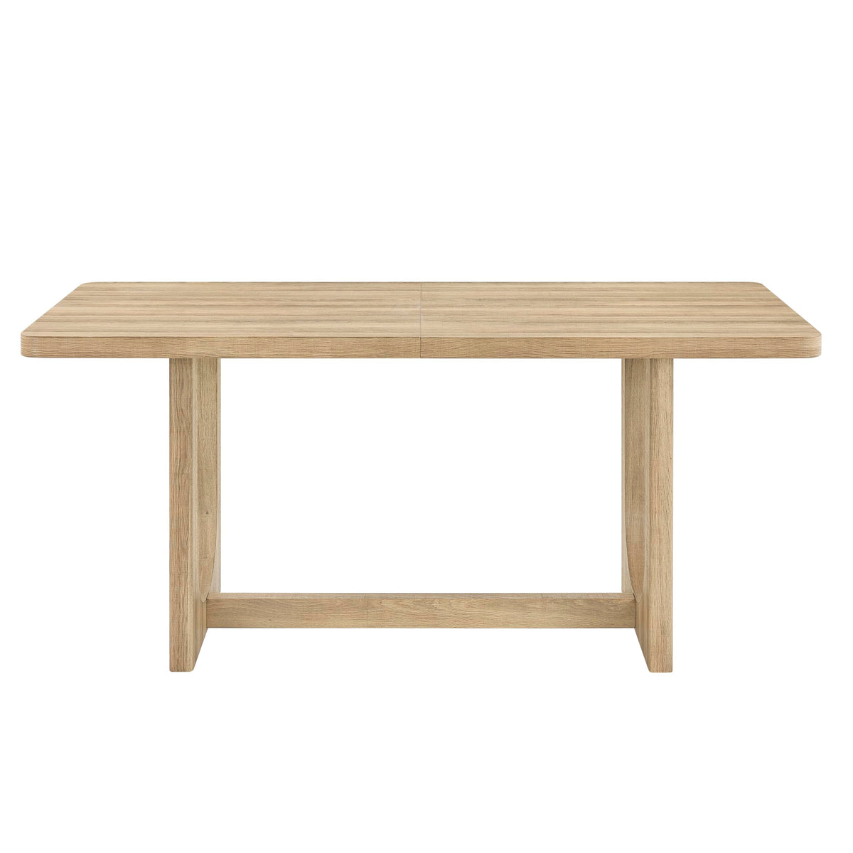 Cadewood 67" Mid-Century Modern Rectangle Dining Table - detail view - Light Oak