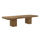 Dinsmore 160" Mid Century Modern Fluted Rectangle Dining Table - detail view