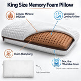 Copper Infused Cooling Memory Foam Pillow – image 2