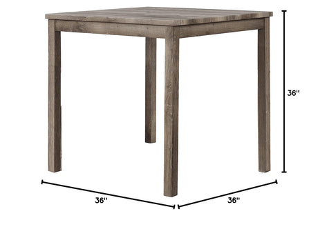 Cooper 36" Square Modern Counter Height Dining Table - detail view