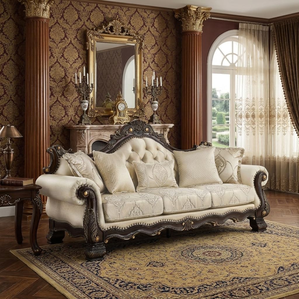 Tlerra Victorian Classic Living Room Sofa - front view