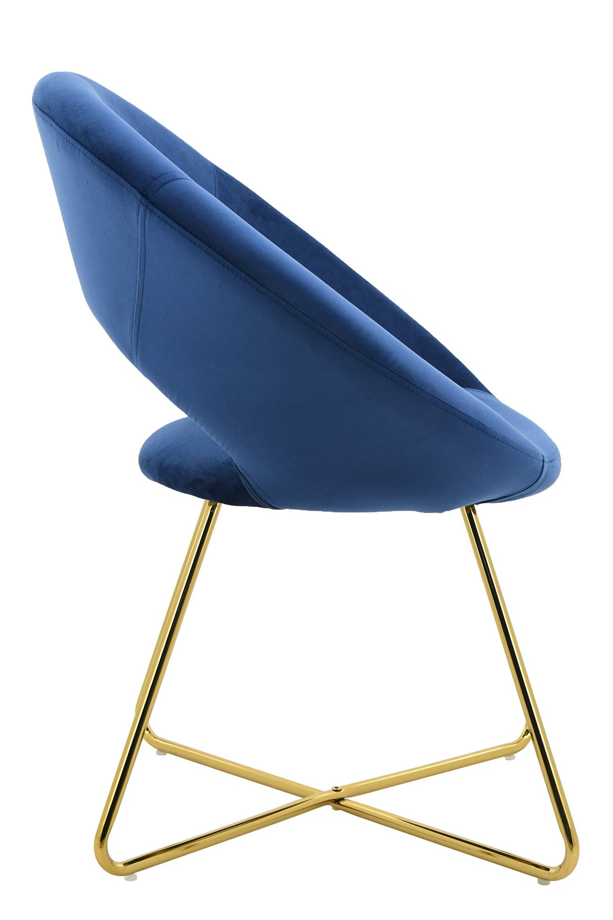 Willow Mid-Century Modern Living Room Leisure Lounge Accent Chair in Navy Blue - detail view