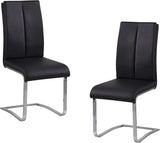 White Lacquer Rectangle Dining Table in Silver & 2 Chairs