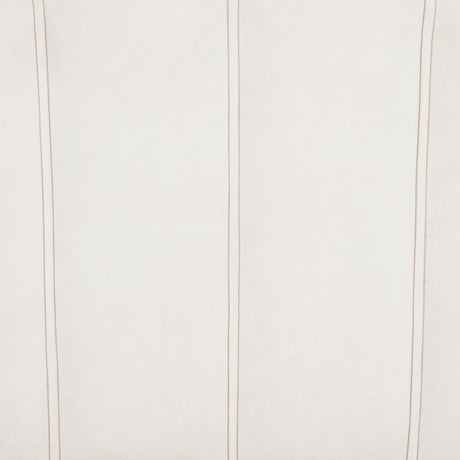 Ctera Queen Velvet Bed Frame with 30" Shell-Shaped Headboard, Low Profile in Cream - close-up