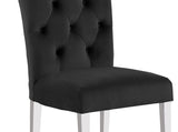 Lexington 7-Piece Rectangle Dining Set with 6 Velvet Upholstered Chairs, Modern Contemporary… - back view