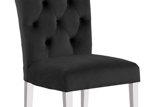 Lexington 7-Piece Rectangle Dining Set with 6 Velvet Upholstered Chairs, Modern Contemporary… - back view