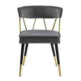Antoine Glam Upholstered Dining Chair - detail view