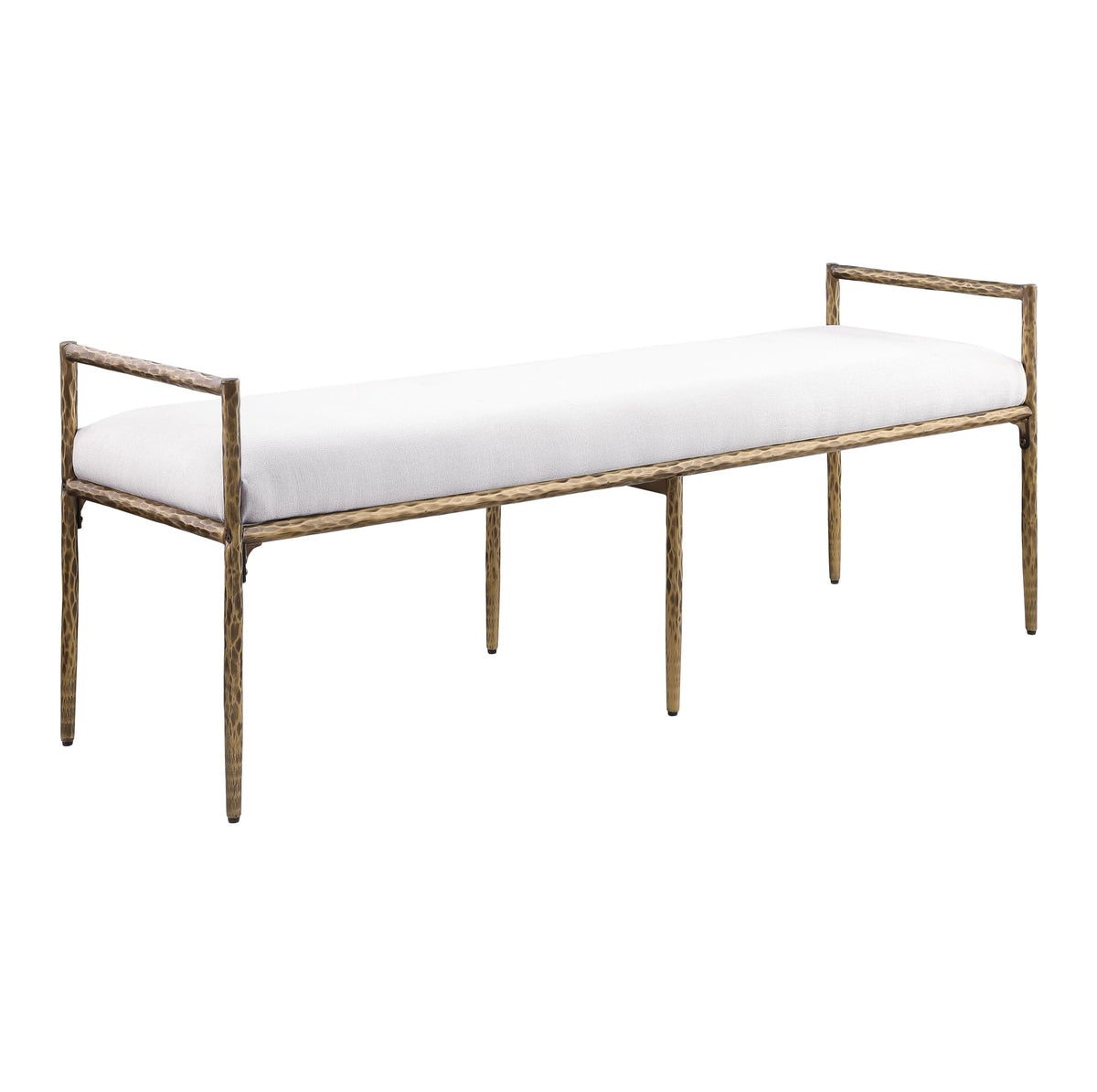 Rocento Modern Industrial Accent Upholstered Entryway Bench
