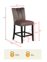 Sheridan Velvet Counter Height Dining Chairs - side view