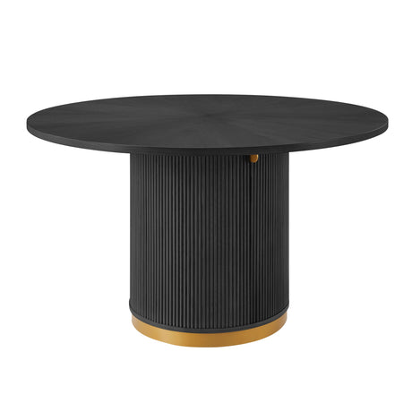 Tapelle 51" Round Storage Dining Table
