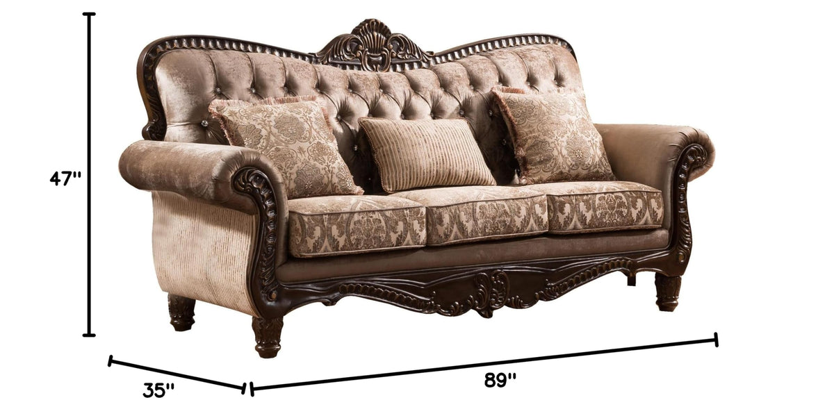 Giana Cherry Sofa & Loveseat Set — product view 2
