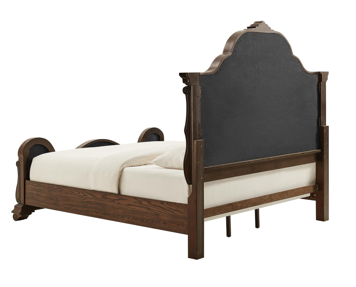 Belvedere 5-Piece Traditional Classical Bedroom Furniture Set, California King, 86" Platform Bed… - back view