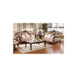 Winfrey 2-Pc Solid Wood and Chenille Living Room Set in Cherry - front view