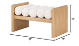 Torbjorn 32" Bench in Natural Oak - side view
