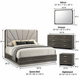 Venice Stone Gray Bedroom Set — Queen & King — product view 9